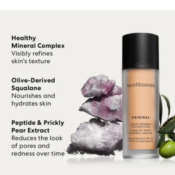 3/$30 NWT bareMinerals original liquid mineral foundation-shade golden tan SPF20 - Picture 7 of 7